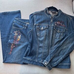 Harley Davidson Forever Free Embroidered Women's jacket & jeans